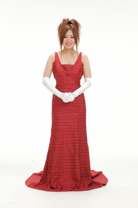 Kimono Dress Red Coat cloth of kimono [Check]1