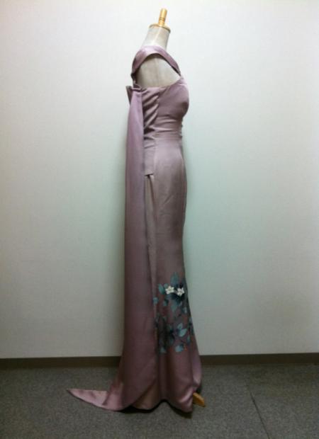Kimono Dress Light Purple Tsukesage [Floral]2