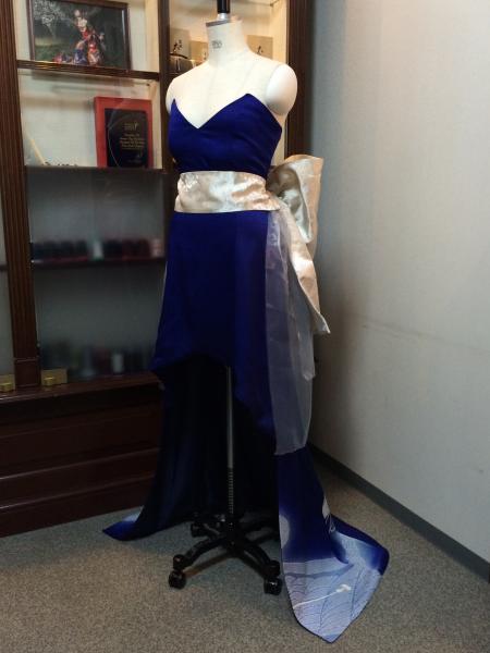 Kimono Dress Blue Tsukesage [Fan]13