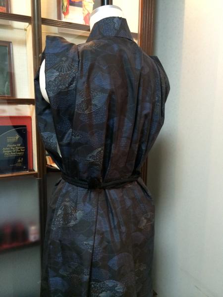 Kimono Dress Navy Blue Oshima Tsumugi [Fan]9