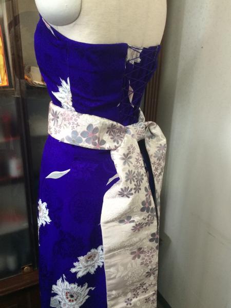 Kimono Dress Purple Komon [Floral]13