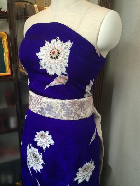 Kimono Dress Purple Komon [Floral]16