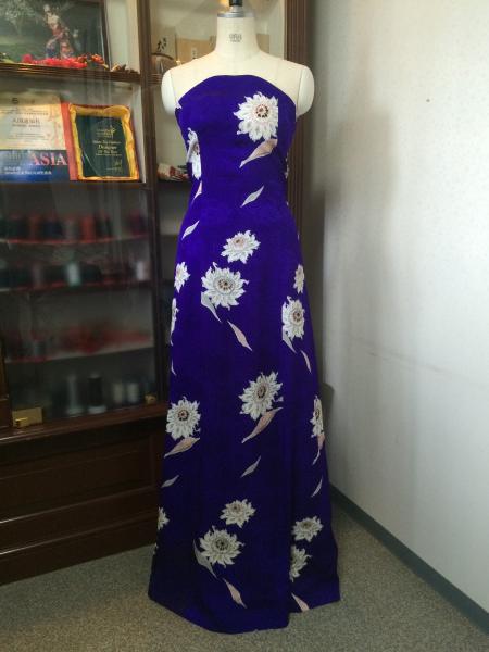 Kimono Dress Purple Komon [Floral]17