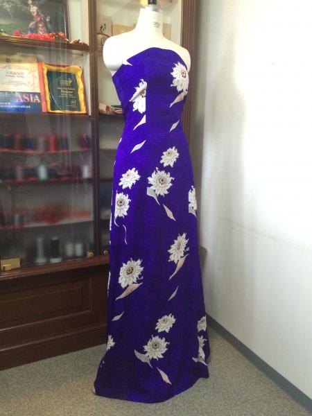 Kimono Dress Purple Komon [Floral]19