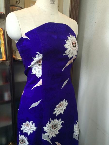 Kimono Dress Purple Komon [Floral]20