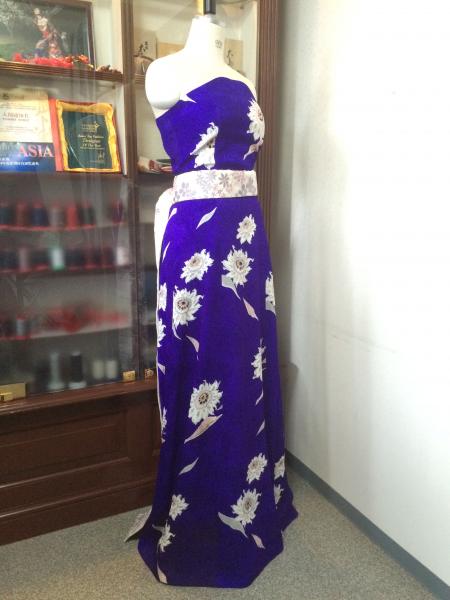 Kimono Dress Purple Komon [Floral]3