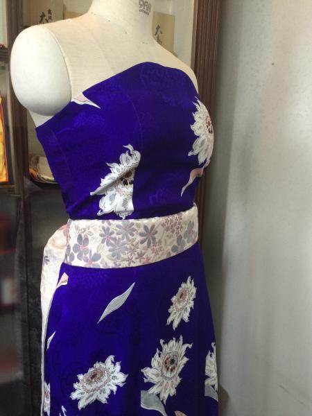 Kimono Dress Purple Komon [Floral]4