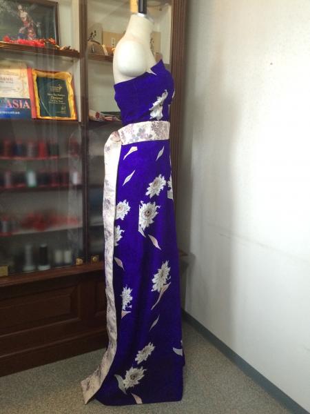 Kimono Dress Purple Komon [Floral]6