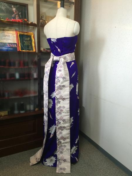 Kimono Dress Purple Komon [Floral]8