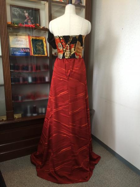 Kimono Dress Red Obi Court11