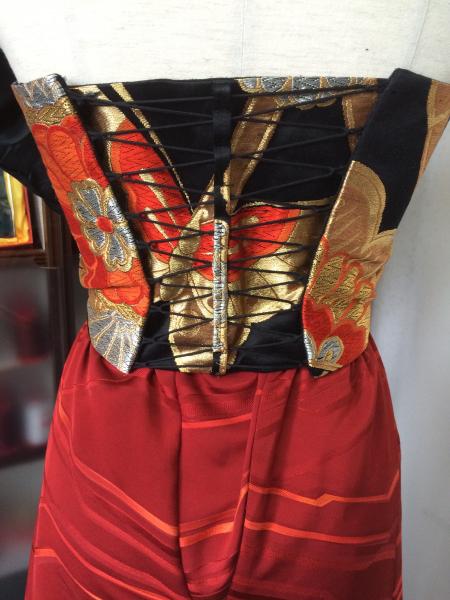 Kimono Dress Red Obi Court12