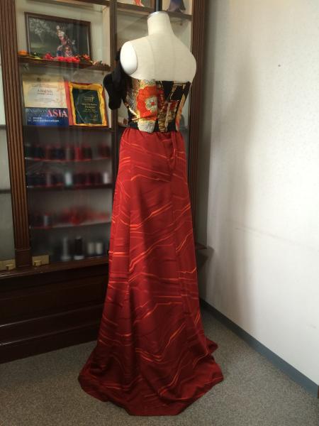 Kimono Dress Red Obi Court13