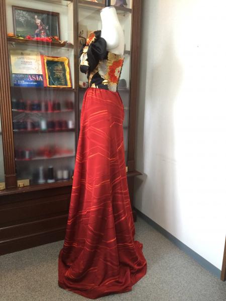 Kimono Dress Red Obi Court14