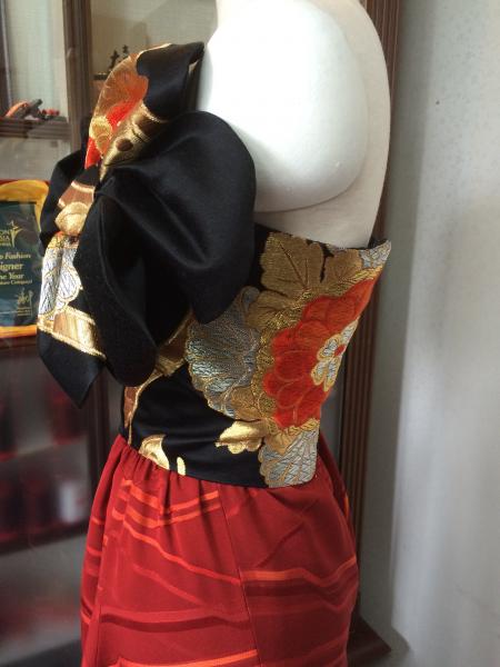 Kimono Dress Red Obi Court15