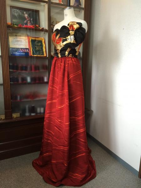 Kimono Dress Red Obi Court16