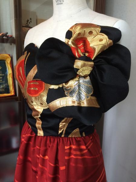 Kimono Dress Red Obi Court17