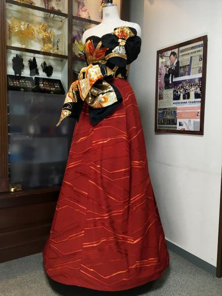 Kimono Dress Red Obi Court26