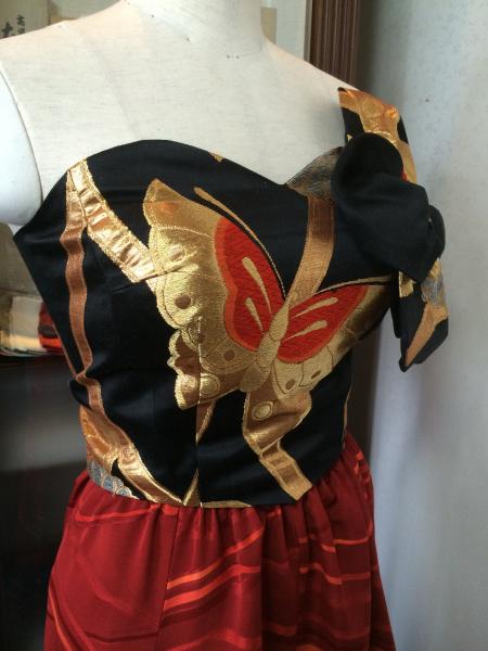Kimono Dress Red Obi Court6
