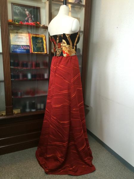 Kimono Dress Red Obi Court9
