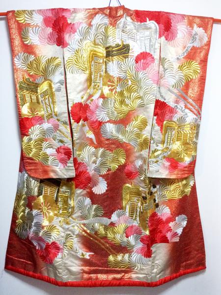 Kimono Dress Red Uchikake [Floral]23