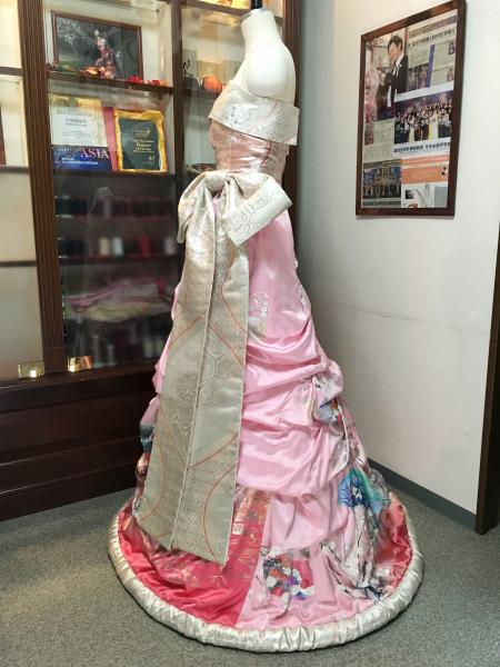 Kimono Dress Pink Furisode Obi [Floral,Fan]3