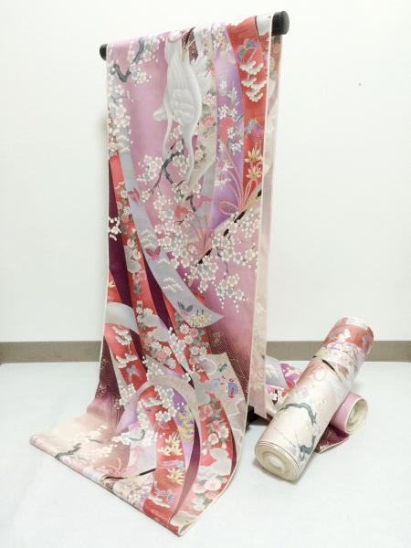Kimono Dress Pink Furisode [Floral]22