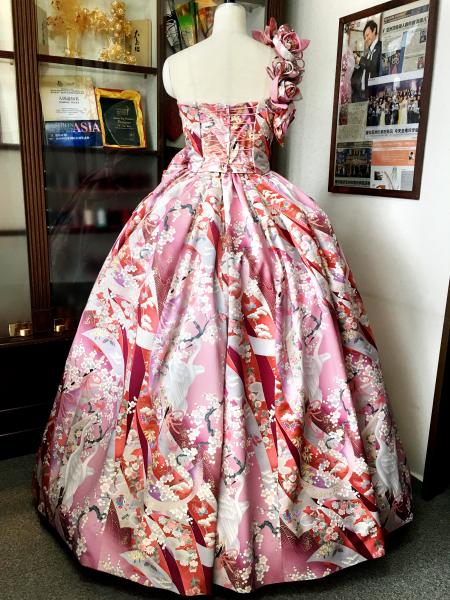 Kimono Dress Pink Furisode [Floral]10