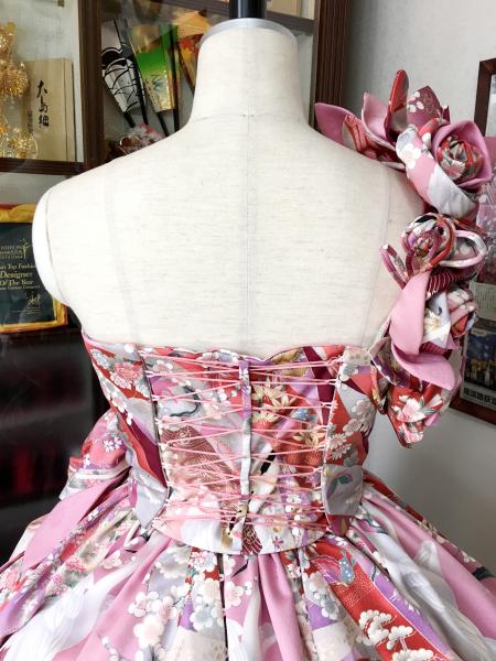 Kimono Dress Pink Furisode [Floral]11