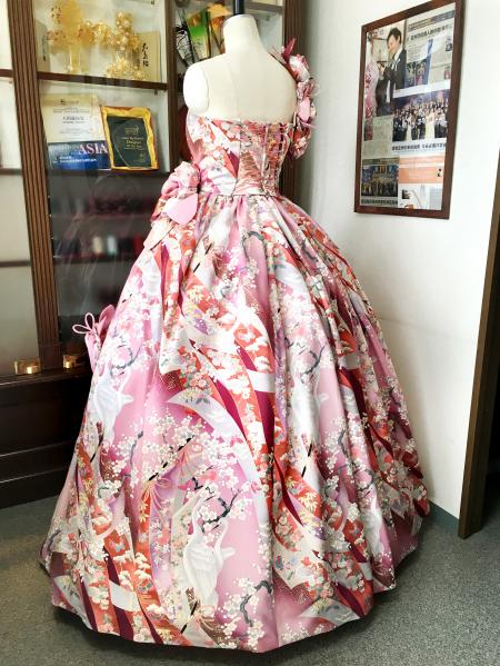 Kimono Dress Pink Furisode [Floral]12