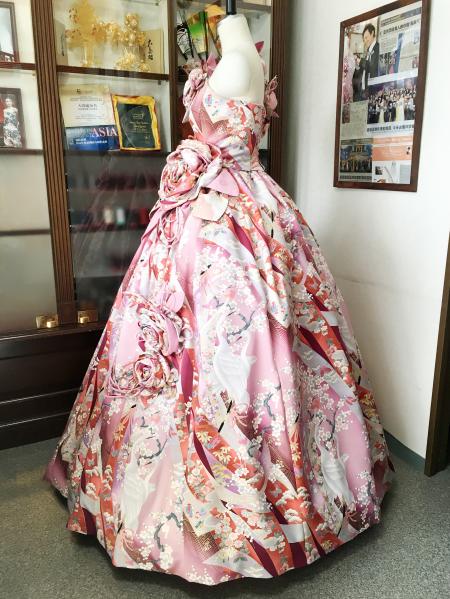 Kimono Dress Pink Furisode [Floral]14