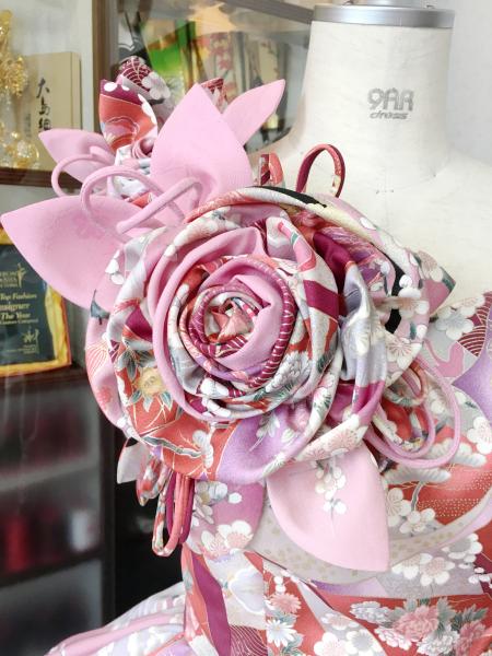 Kimono Dress Pink Furisode [Floral]18