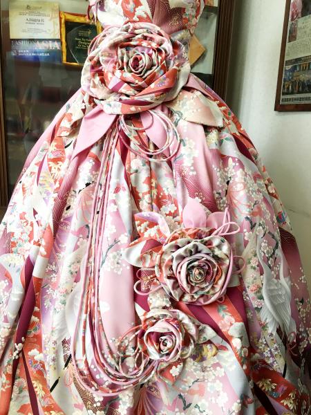 Kimono Dress Pink Furisode [Floral]20