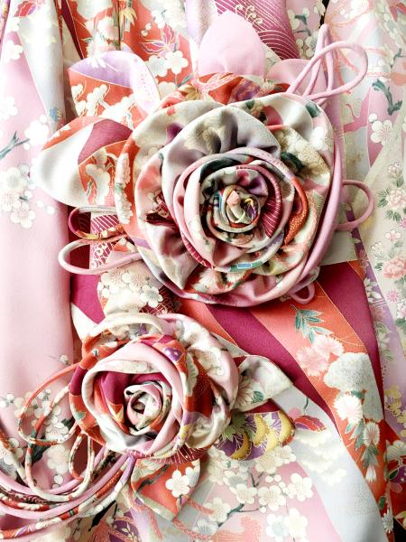 Kimono Dress Pink Furisode [Floral]21