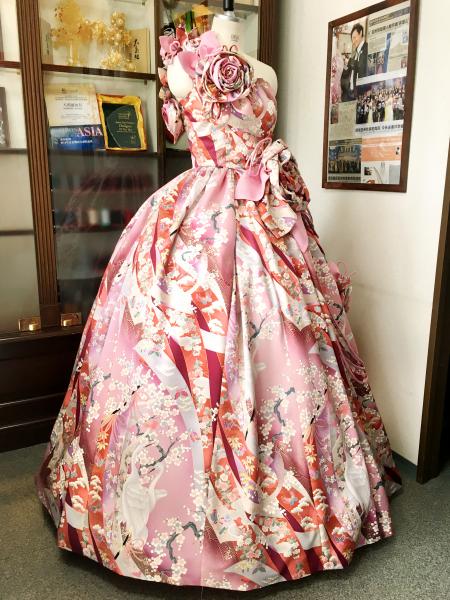 Kimono Dress Pink Furisode [Floral]3