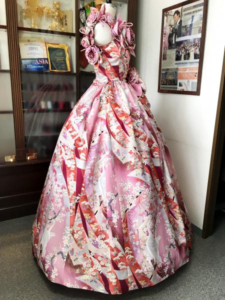 Kimono Dress Pink Furisode [Floral]5