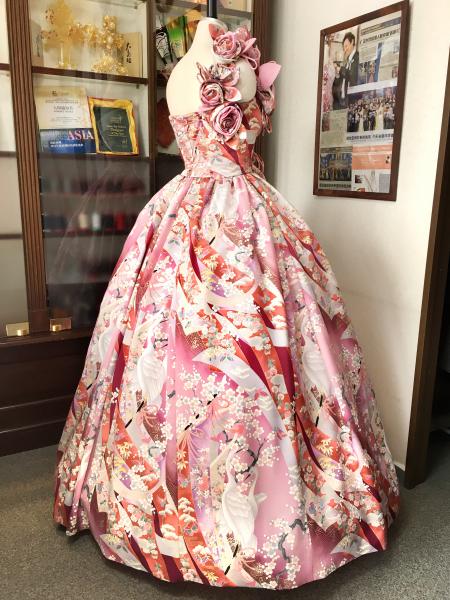 Kimono Dress Pink Furisode [Floral]8