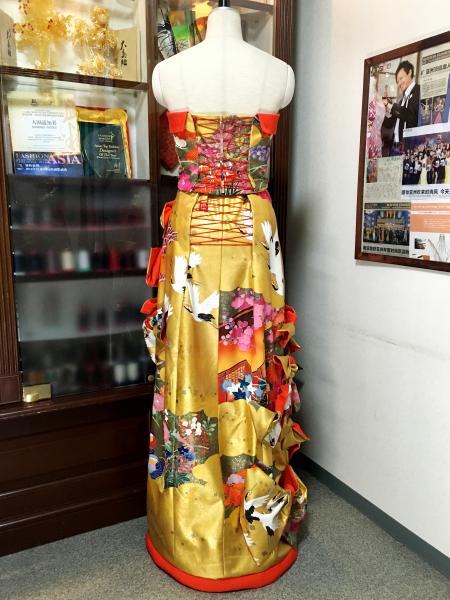Kimono Dress Gold Uchikake [Crane]10