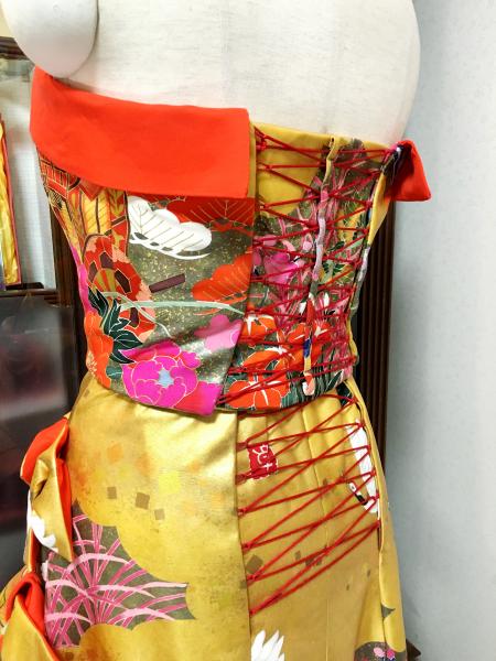 Kimono Dress Gold Uchikake [Crane]13