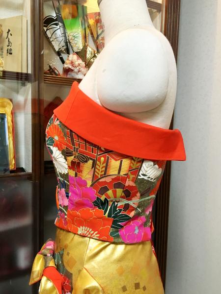 Kimono Dress Gold Uchikake [Crane]15
