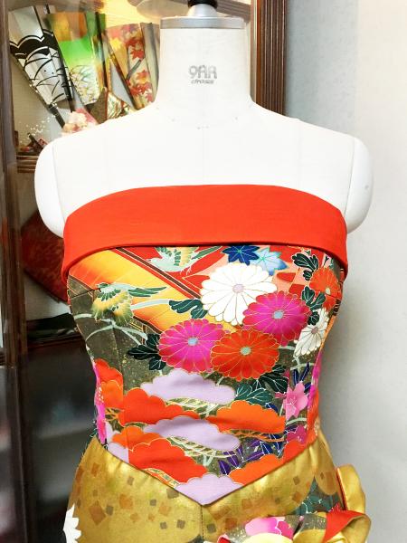 Kimono Dress Gold Uchikake [Crane]2