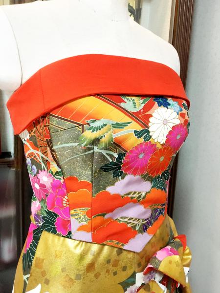 Kimono Dress Gold Uchikake [Crane]4