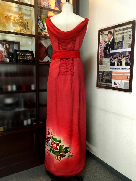 Kimono Dress Red Furisode [Floral]11