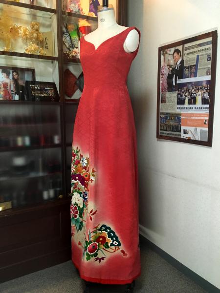 Kimono Dress Red Furisode [Floral]27