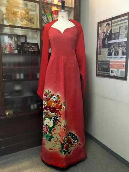 Kimono Dress Red Furisode [Floral]28