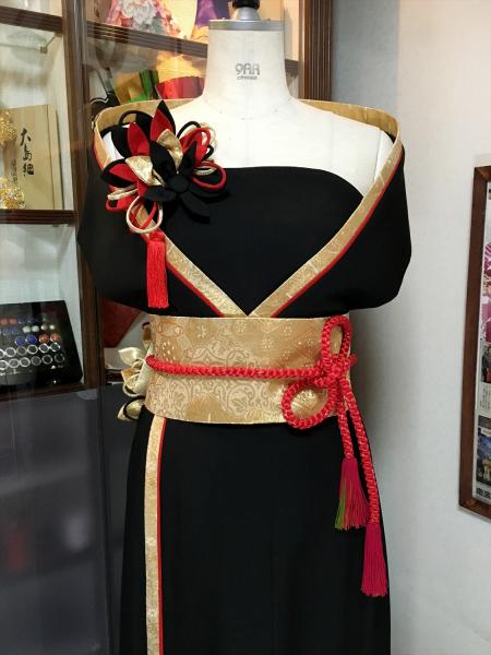 Kimono Dress Black Tomesode [Floral]2