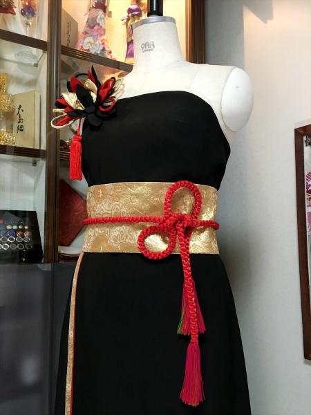 Kimono Dress Black Tomesode [Floral]26