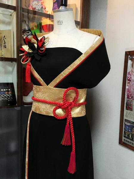 Kimono Dress Black Tomesode [Floral]18