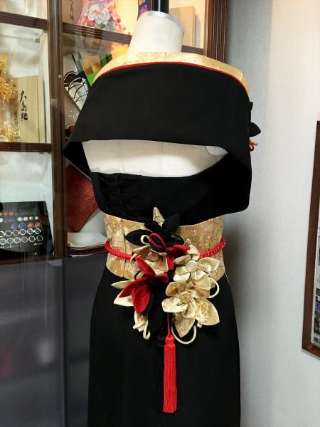 Kimono Dress Black Tomesode [Floral]9