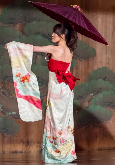 Kimono Dress White Furisode [Floral]5