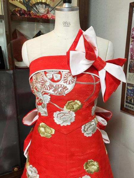 Kimono Dress Red Uchikake [Floral]2